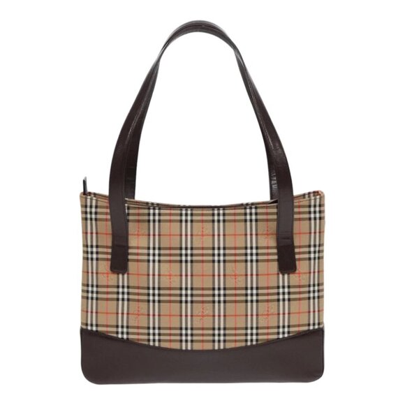 BURBERRY Nova Check Tote Bag Canvas Beige Auth am6828AV - Picture 3 of 15